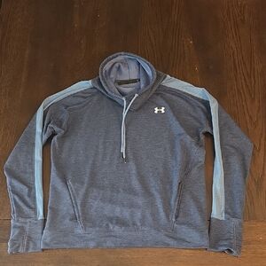 Under Armour Featherweight Funnel Neck Sweatshirt Blue Women's Size Medium